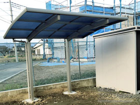 のサイクルポート・駐輪場 プレシオスポート ミニ 積雪〜20cm対応 施工例