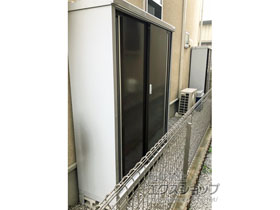 の物置・屋外倉庫 シンプリー 一般型 1320×415×1603 MJX-134D-P-TB 施工例