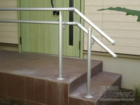 のフェンス・柵 パルトナーUDフェンス1型(手すり)自立タイプ 2段笠木仕様 施工例