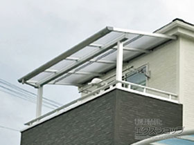 のバルコニー・ベランダ屋根 ソラリア F型 屋根タイプ 単体 積雪〜20cm対応 施工例