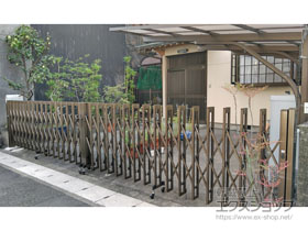 のカーゲート アルシャインII M型 Aタイプ ノンレール 両開き 680W 施工例