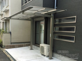 のサイクルポート・駐輪場 ニューマイリッシュミニ 逆勾配 前下がり 施工例