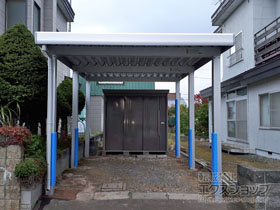 のカーポート ジーポートneo 角柱6本柱 積雪〜150cm対応 Aタイプ 施工例