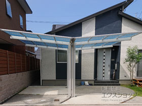 のカーポート エフルージュグラン Y合掌（27+27）　積雪〜20cm対応 施工例