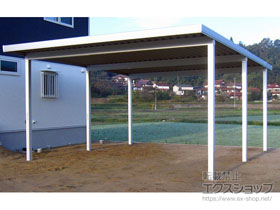 のカーポート テリオスポートIII 900 2台用 奥行延長 角柱6本柱 積雪〜30cm対応 施工例