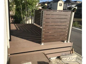 YKKAPのウッドデッキ リウッドデッキ 200 ※正面斜め納まり 施工例