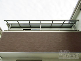 のバルコニー・ベランダ屋根 スピーネ R型 屋根タイプ 連棟 積雪〜20cm対応 施工例