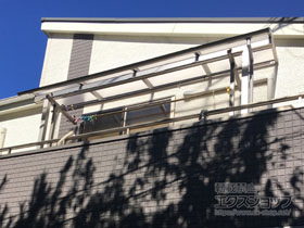 のバルコニー・ベランダ屋根 ソラリア R型 屋根タイプ 単体 積雪〜20cm対応 施工例