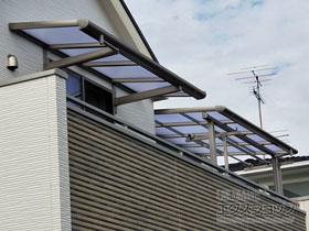 のバルコニー・ベランダ屋根 パワーアルファ F型 ルーフタイプ 単体 積雪〜30cm対応 施工例