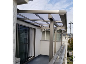 のバルコニー・ベランダ屋根 パワーアルファ F型 屋根タイプ 単体 積雪〜30cm対応 施工例