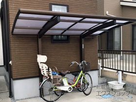 のサイクルポート・駐輪場 プレシオスポート ミニ 積雪〜20cm対応 施工例