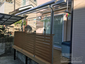 のテラス屋根 プレシオステラスII R型 テラスタイプ 単体 積雪〜20cm対応 施工例