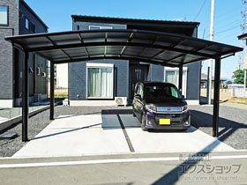 のカーポート ネスカR (ラウンドスタイル) ワイド 積雪〜20cm対応 施工例