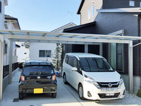 のカーポート エフルージュ ツイン 積雪〜20cm対応 施工例