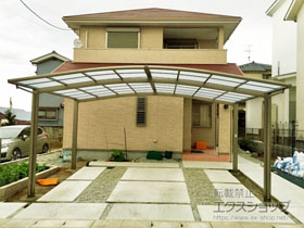 のカーポート ネスカR (ラウンドスタイル) ワイド 積雪〜20cm対応 施工例