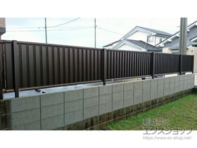 のフェンス・柵 シンプレオフェンス6型 たて目隠し 自由柱施工 施工例