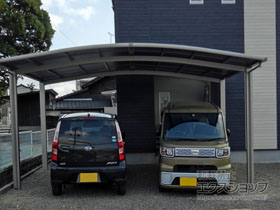 のカーポート ネスカR (ラウンドスタイル) ワイド 積雪〜20cm対応 施工例