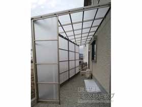 のストックヤード オイトック 波板囲い 両袖タイプ 連棟 積雪〜20?対応※台形納まり 施工例