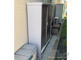 の物置・屋外倉庫 シンプリー 一般型 1320×415×1603（MJX-134D-P） MJX-134D-P-AR 施工例