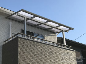 のバルコニー・ベランダ屋根 ソラリア F型 屋根タイプ 単体 積雪〜20cm対応 施工例