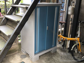 の物置・屋外倉庫 シンプリー 一般型 900×615×1303 MJX-096C-P-AB 施工例
