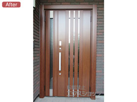 の玄関ドア リシェント玄関ドア3 断熱K4仕様 親子仕様(ランマ無)R M27型 ※タッチキー仕様(キー付リモコン) 施工例