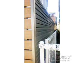 のフェンス・柵 ミエーネフェンス 目隠しルーバータイプ　自由柱施工 施工例