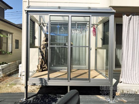 のテラス囲い・サンルーム サニージュ R型 床納まり ランマ無 積雪〜20cm対応 施工例