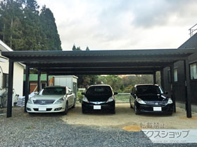 のカーポート テリオスポートIII 3000 3台用 角柱8本仕様 積雪〜100cm対応 施工例