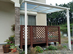 のテラス屋根 ソラリア F型 テラスタイプ 単体 積雪〜20cm対応 施工例