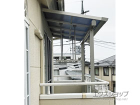 のバルコニー・ベランダ屋根 ソラリア F型 屋根タイプ 単体 積雪〜20cm対応 施工例