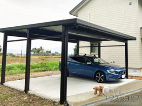 のカーポート ジーポートneo Aタイプ 2台用 角柱6本柱 積雪〜150cm対応 施工例