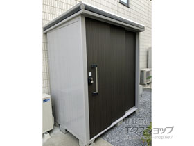 の物置・屋外倉庫 エルモ 一般型 1870×1170×2121 LMD-1811-【DW(ダークウッド)】 施工例