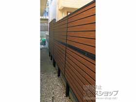 のフェンス・柵 モクアルフェンス 目隠しタイプ 2段支柱施工 施工例