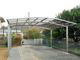 のカーポート ネスカR (ラウンドスタイル) ワイド 積雪〜20cm対応 施工例