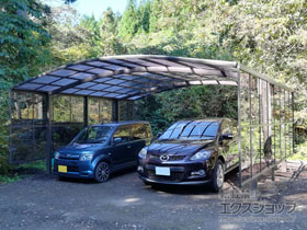 のカーポート ネスカR (ラウンドスタイル) ワイド 積雪〜20cm対応 施工例