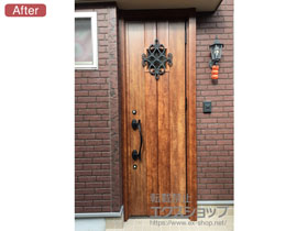 の玄関ドア リシェント玄関ドア3 断熱K4仕様 手動 片開き仕様(ランマ無)R D77型 施工例