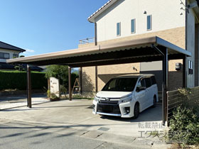 のカーポート レオンポートneo 3台用 角柱4本柱 積雪〜50cm対応 施工例