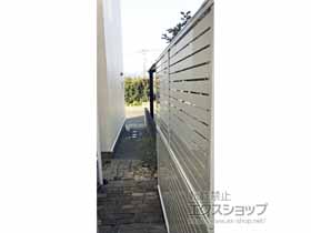 のフェンス・柵 プレスタフェンス 7Y型 横スリット アルミ多段柱使用（パネル1段） 施工例