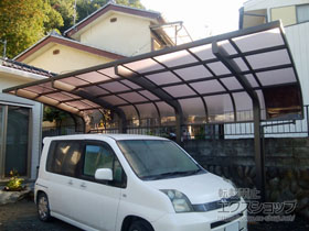 のカーポート テールポートシグマIII 1500 延長 積雪〜50cm対応/4本柱 施工例