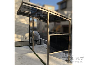 のサイクルポート・駐輪場 スマイリン 腰壁1段タイプ 積雪20cm対応 施工例