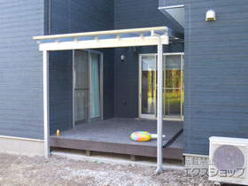 のテラス屋根 ソラリア F型 ビッグサイズ 単体 積雪〜20cm対応 施工例