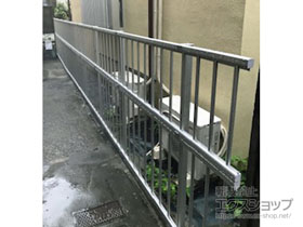 のフェンス・柵 ミエッタフェンス 防犯たて格子タイプ 2段支柱 ブロック建て用 施工例