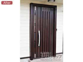 の玄関ドア リシェント玄関ドア3 断熱K4仕様 親子仕様(ランマ無)R M27型 ※キー付きリモコンタイプ 施工例