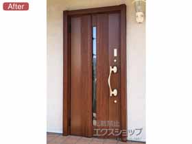 の玄関ドア リシェント玄関ドア3 断熱K4仕様 手動 片開き仕様(ランマ無)L G12型 ※カザスプラス仕様 施工例