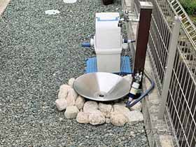 の立水栓・ガーデンシンク スタンド70 蛇口2個セット 施工例