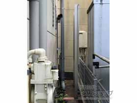 のフェンス・柵 ミエーネフェンス 目隠しルーバータイプ 2段支柱 自立建て用 施工例