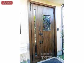 の玄関ドア リシェント玄関ドア3 断熱K4仕様 親子仕様(ランマ無)R D41型 ※カザスプラス仕様 施工例