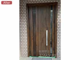 の玄関ドア リシェント玄関ドア3 断熱K4仕様 親子様(ランマ無)L M83型 ※タッチキー仕様（キー付リモコン） 施工例