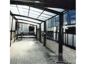 のカーポート ネスカR (ラウンドスタイル) 縦連棟 積雪〜20cm対応 施工例